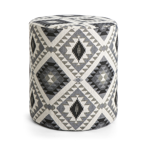 Festival Puff Sigurd Kelim Sort - 41 cm