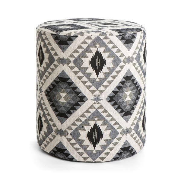 Festival Puff Sigurd Kelim Sort - 41 cm