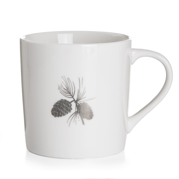 Festival Krus Hvit Kongle m/Sølvdekor