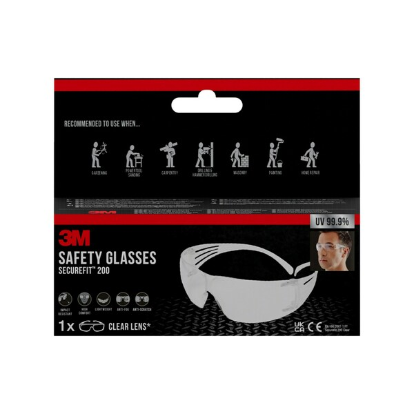 3M Vernebrille Securefit Klar