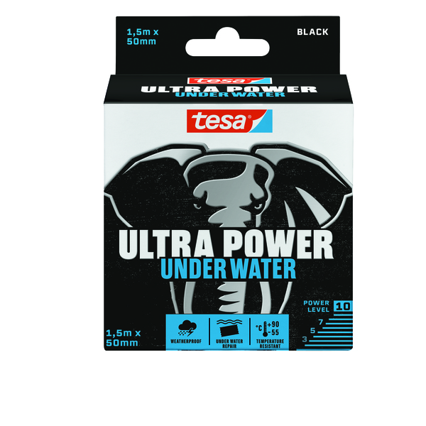 Tesa Ultra Power Under Vann - Sort 50 mm x 1,5 m