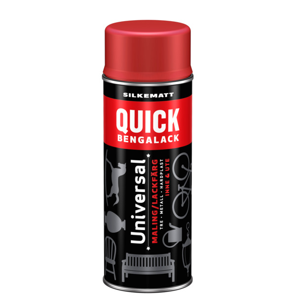 Scanox Quick Bengalack Spray Varm Korallrød Silkematt 400ml