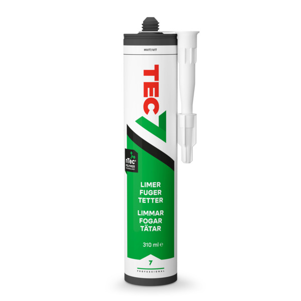 Novatech Tec7 Lim / Tett / Fugemasse Hvit 310 ml