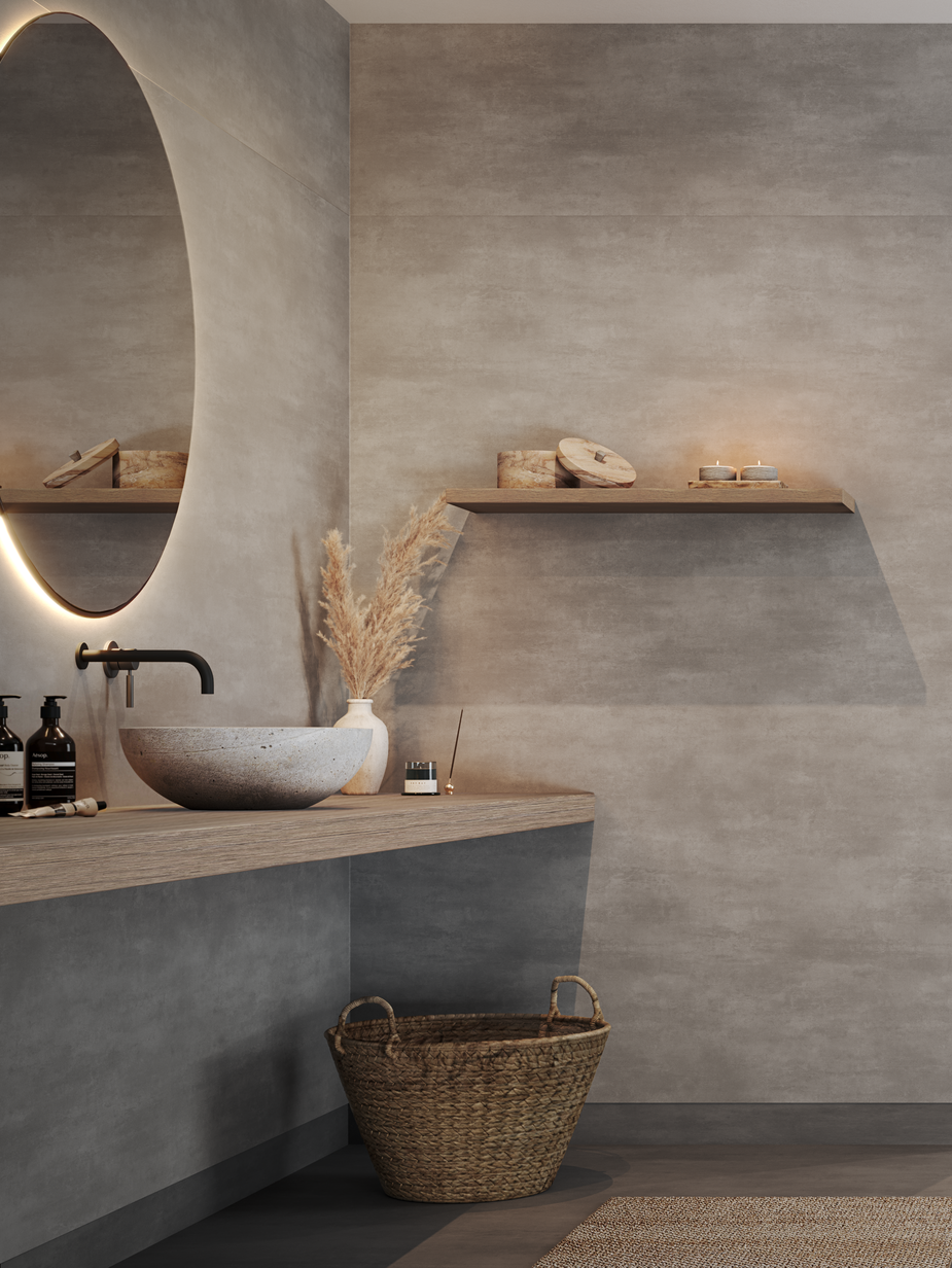 Tarkett Aquarelle Raw Concrete Dark Grey Våtromsbelegg 2 m