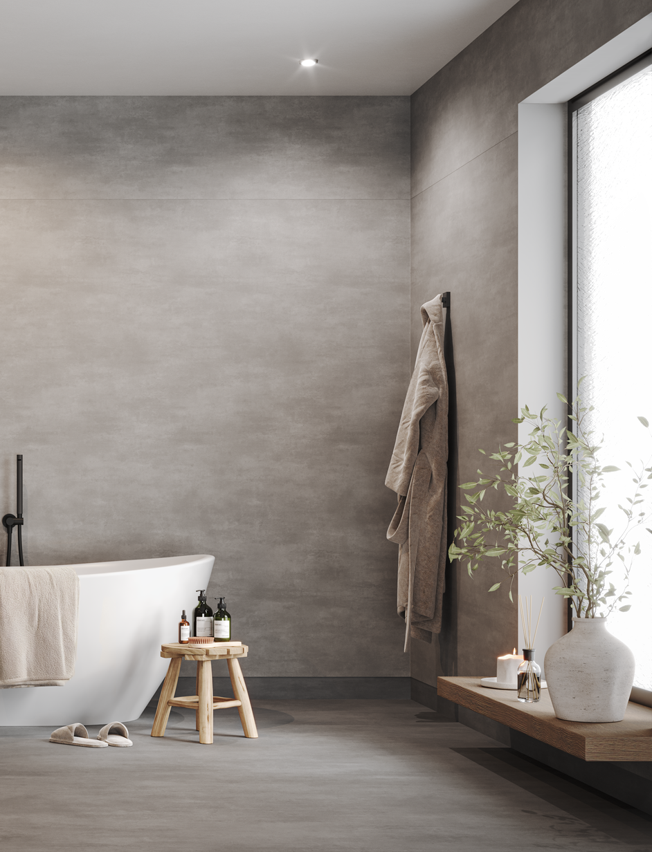 Tarkett Aquarelle Raw Concrete Dark Grey Våtromsbelegg 2 m