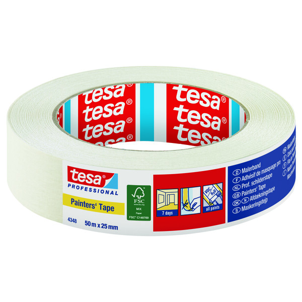 Tesa Maskeringstape 4348 Beige 25 mm x 50 m