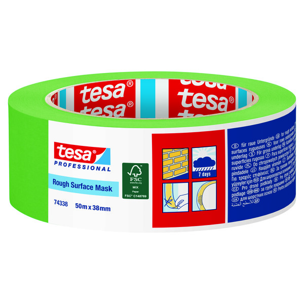 Tesa Maskeringstape Grove Flater 50m x 38mm