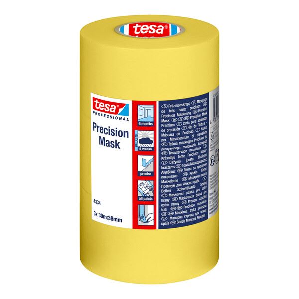 Tesa Maskeringstape Gul Inne 3PK