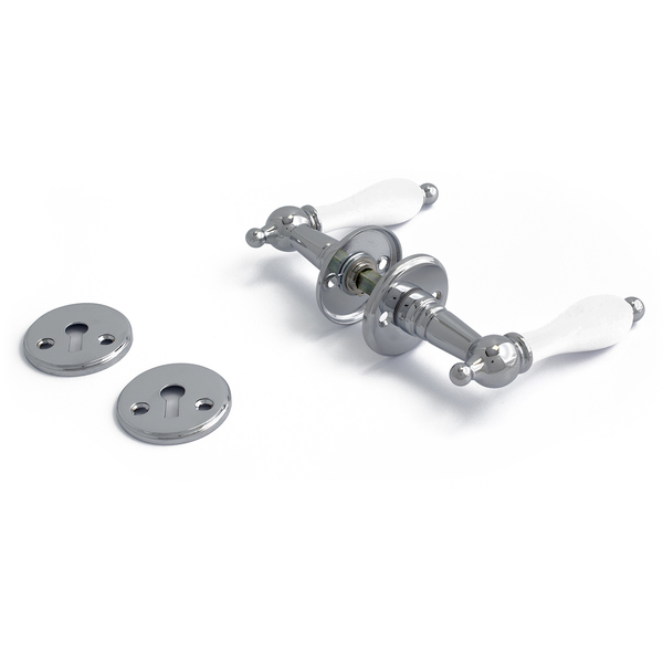 Habo Dørvrider Innvendig - Hvit Krom