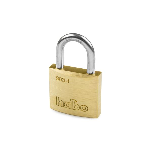 Habo Hengelås 903 - 1 Messing
