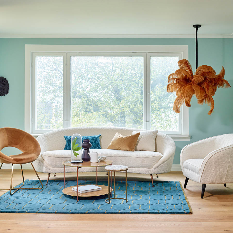 Klassisk stue hvit sofa