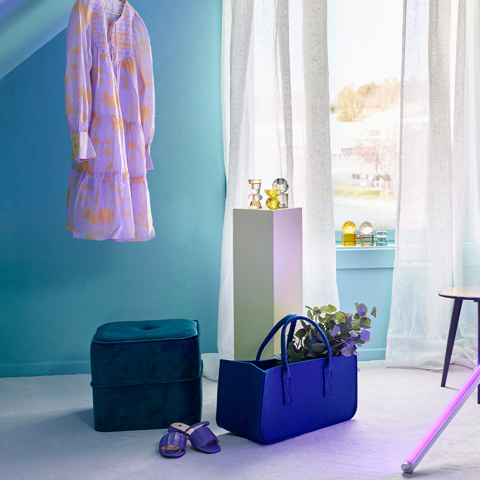 Salt aqua blå soverom