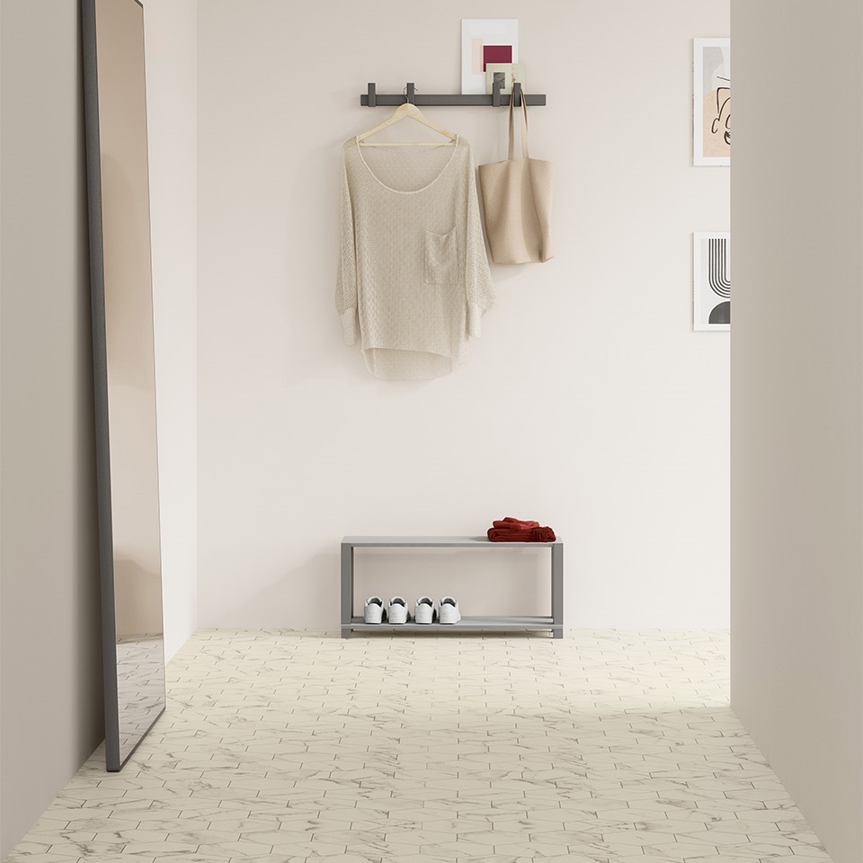 Marmor vinylgulv gang