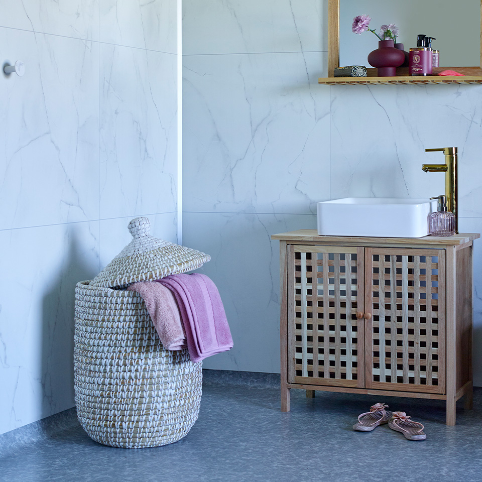 Marmor plater vaskerom