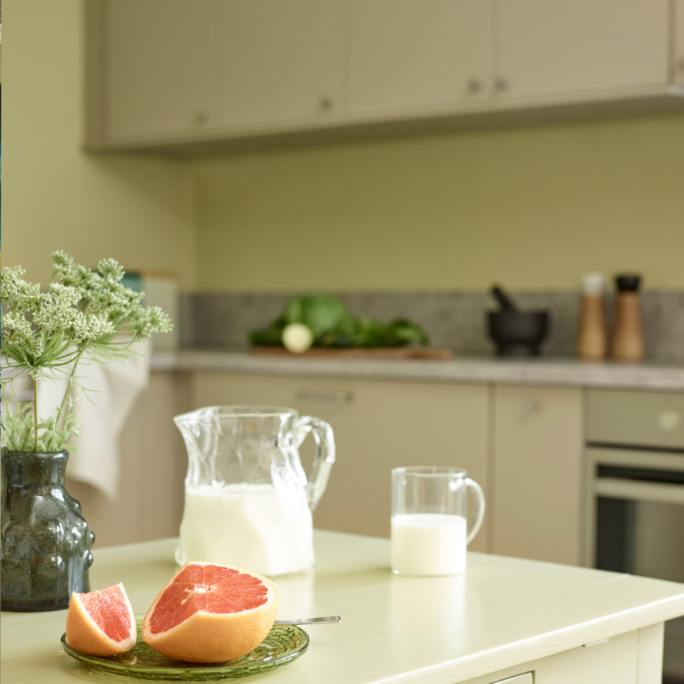 Moderne kjøkken grønn