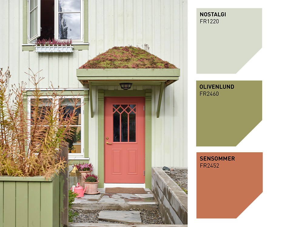 Pappenheimhuset farger utendørs