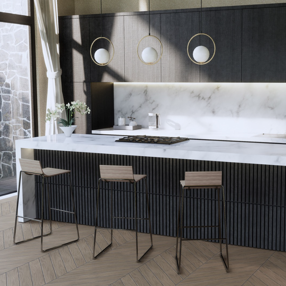 Spiler kjøkkenøy paneler