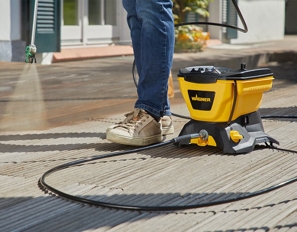 Malerspøyte beise terrasse