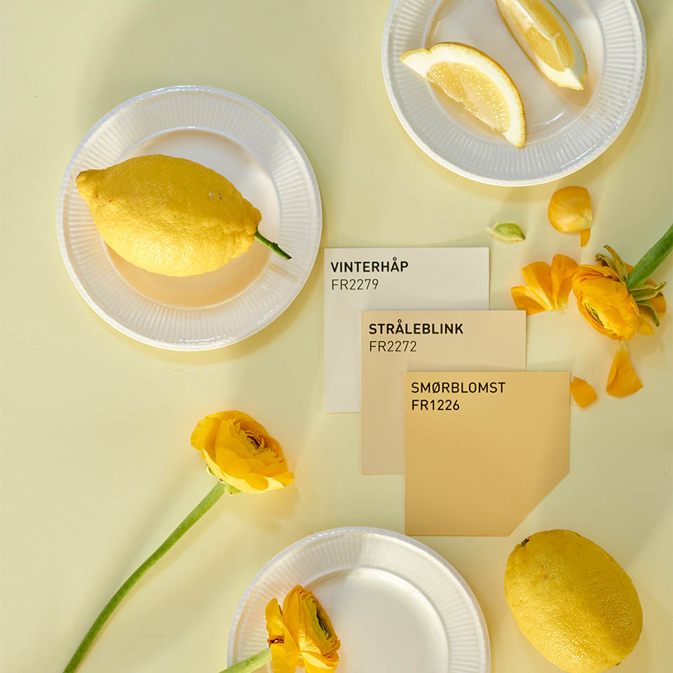 Vårtegn gul fargepalett