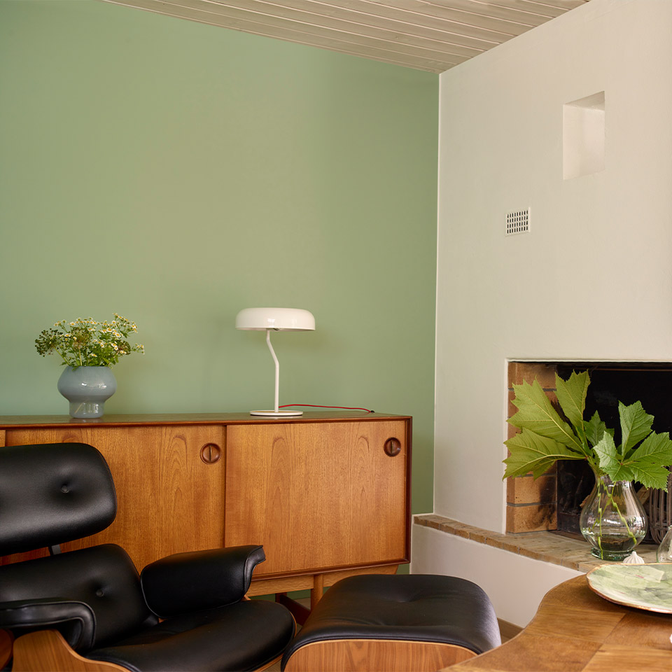 Moderne stue grønn