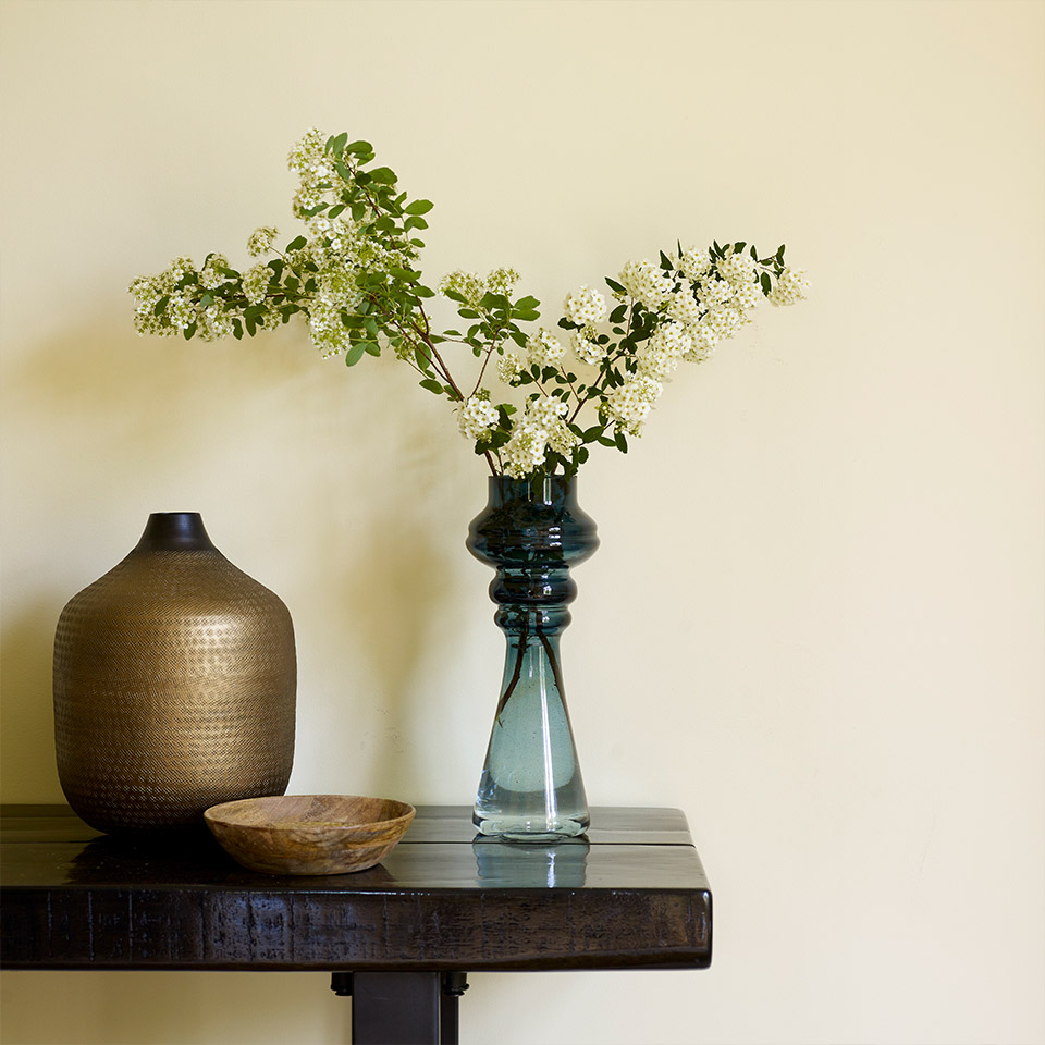 Vinterhåp lys gul veggfarge